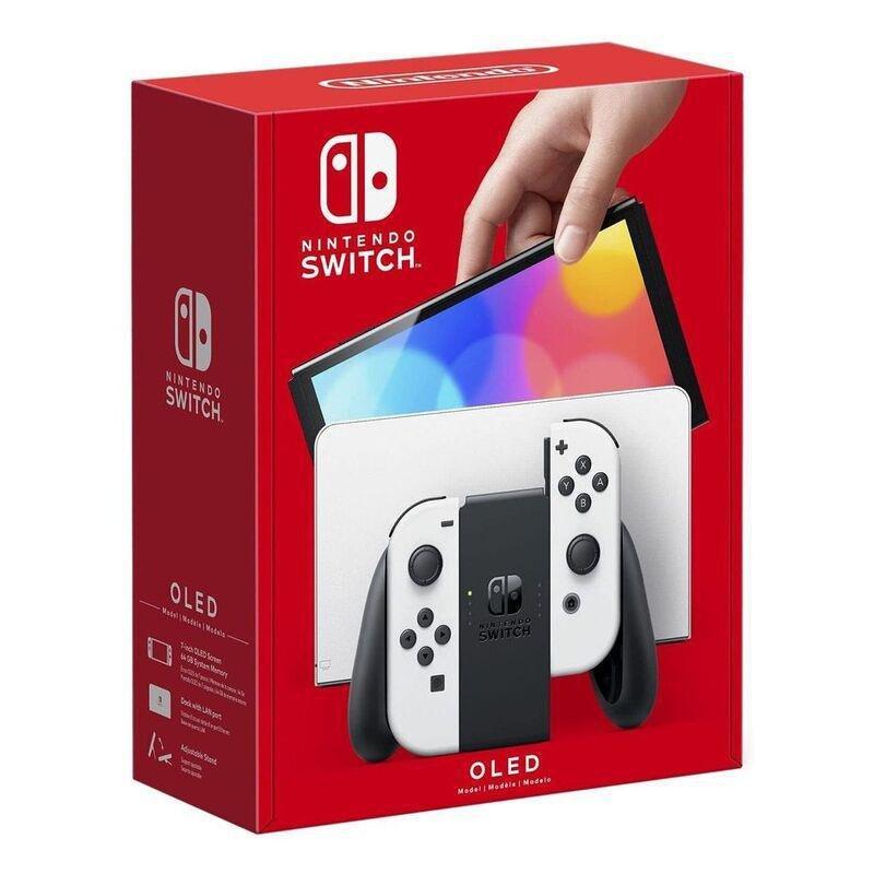 Nintendo Switch OLED White Joy-Con Console + Very Very Valet + Piczle Cross Adventure & PictoQuest + Everybody 1-2 Switch (Bundle), , large image number 1