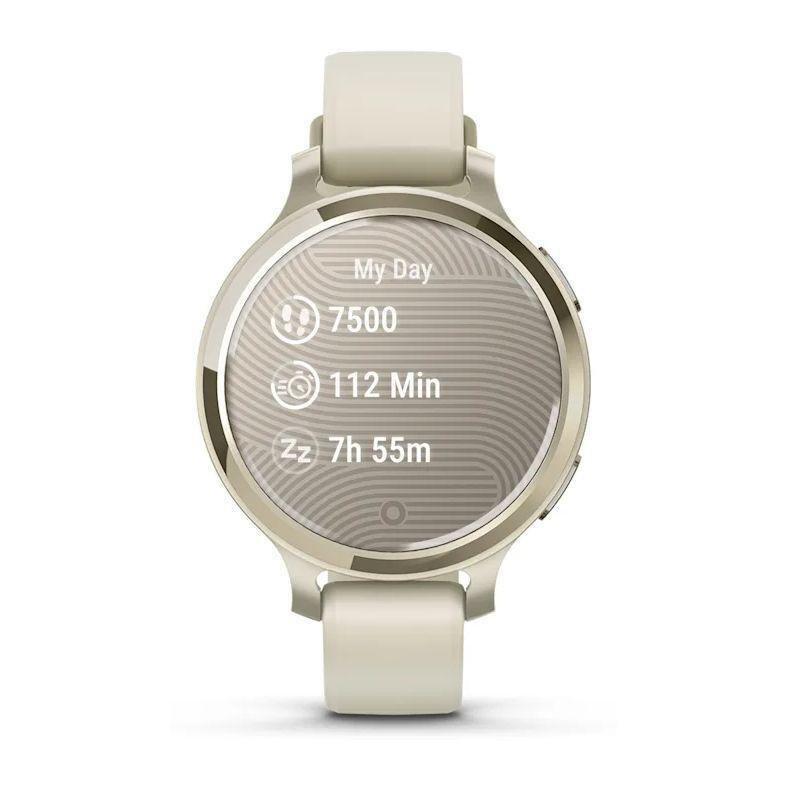 Garmin Lily 2 Active Fitness Smartwatch - Lunar Gold with Bone Silicone Band, , large image number 3