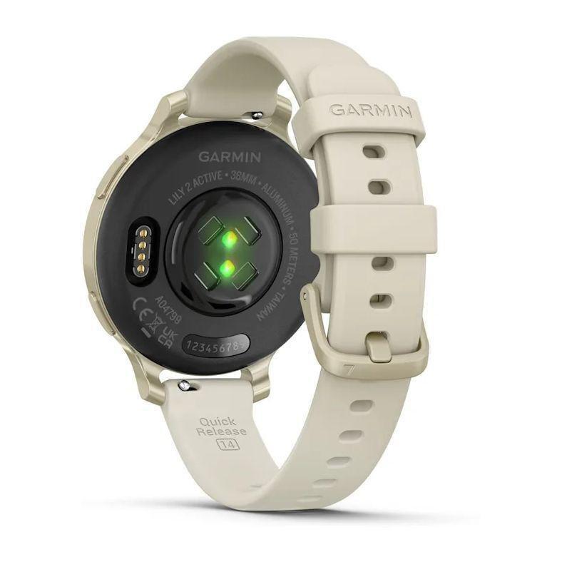 Garmin Lily 2 Active Fitness Smartwatch - Lunar Gold with Bone Silicone Band, , large image number 4