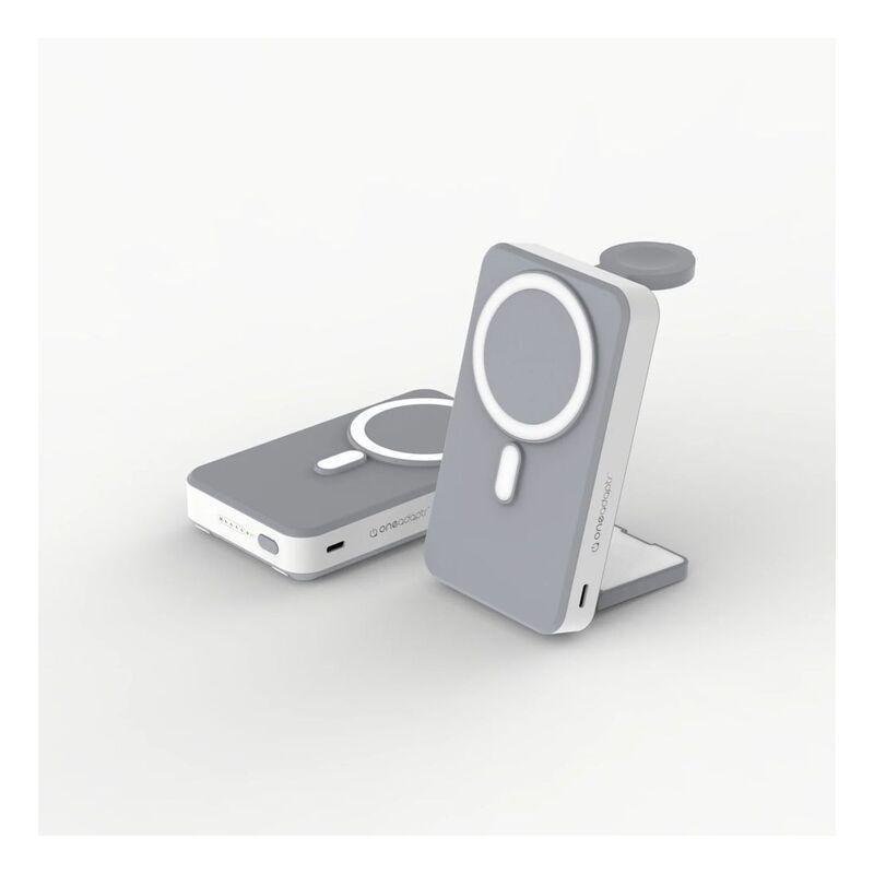 One Adaptr OneGo 5 In 1 MagSafe Wireless Charging Stand PowerBank - Grey, , medium