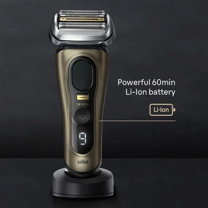 Braun Series 9 Pro+ 9519s Electric Shaver with Charging Stand and Travel Case - Gold, , large image number 4