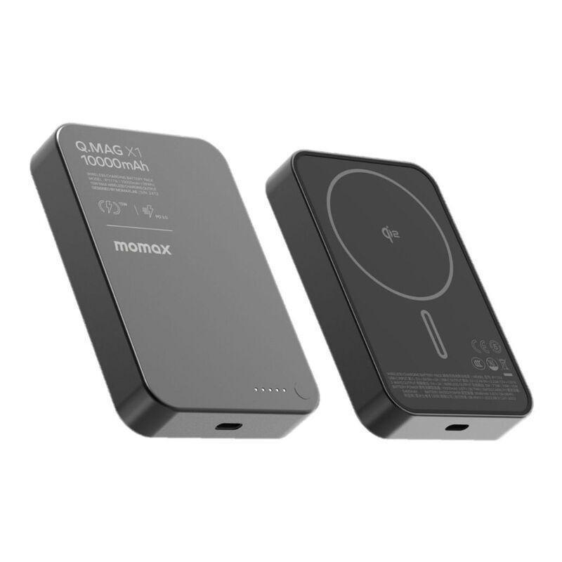 Momax Q.Mag X1 Qi2 10000mAh Gen2 15W Magsafe Wireless Power Bank - Black, , large image number 0