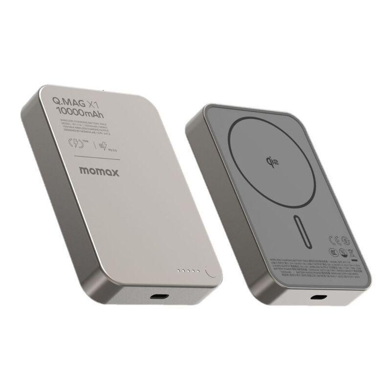 Momax Q.Mag X1 Qi2 10000mAh Gen2 15W Magsafe Wireless Power Bank - Titanium, , large image number 0