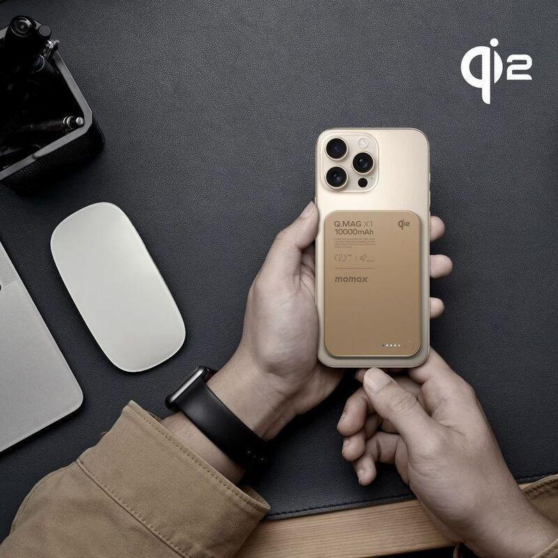 Momax Q.Mag X1 Qi2 10000mAh Gen2 15W Magsafe Wireless Power Bank - Titanium, , large image number 1