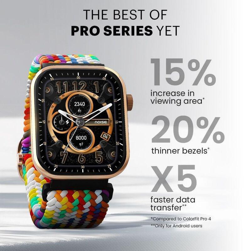 Noise ColorFit Pro 5 Smartwatch - Rainbow Weave, , large image number 5
