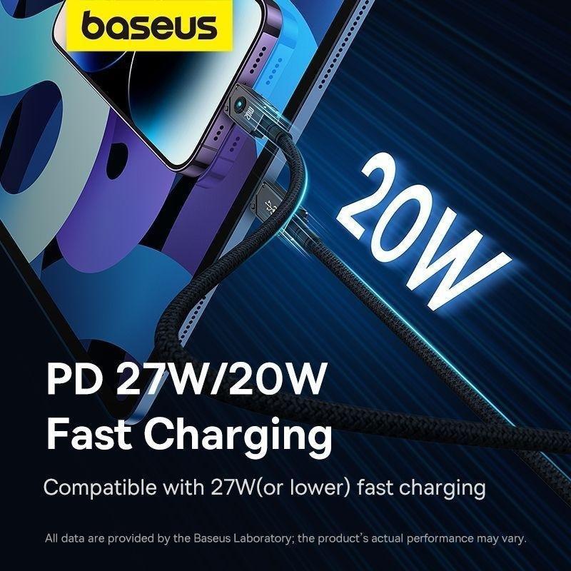 Baseus Unbreakable Fast Charging Data Cable Type-C to Lightning 20W 2m - Cluster Black, , large image number 3