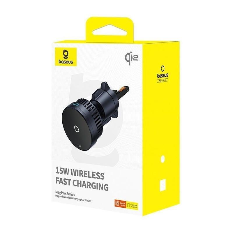 Baseus MagPro Magnetic Wireless Charging Car Mount Air Vent 15W Qi2.0 - Cosmic Black, , medium