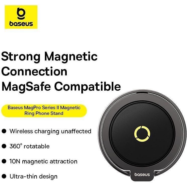Baseus MagPro II Magnetic Ring Phone Stand - Cosmic Black, , large image number 1