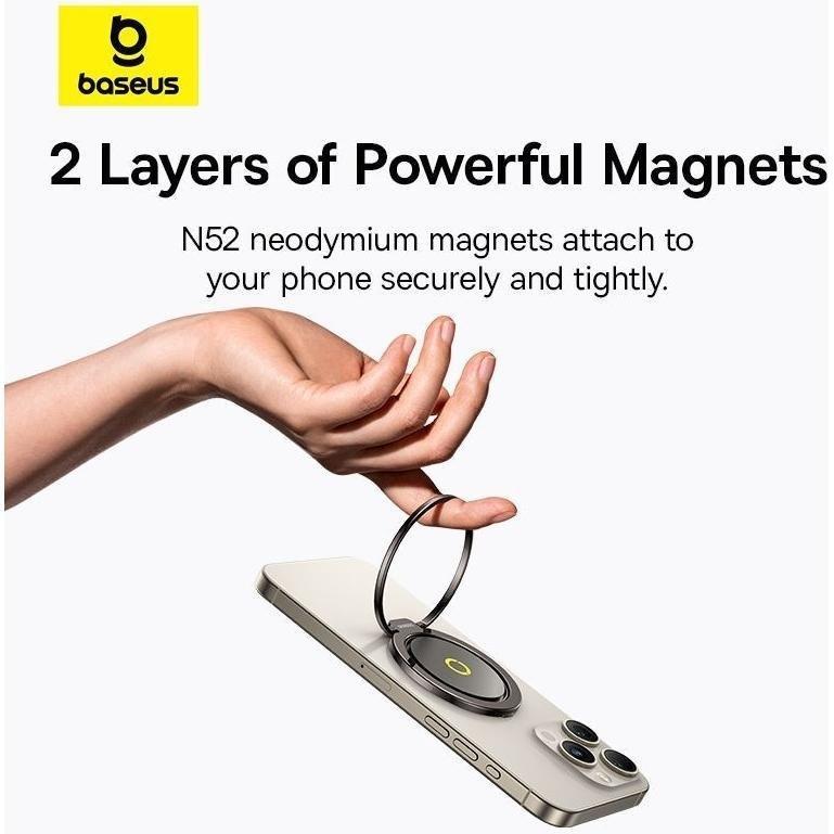 Baseus MagPro II Magnetic Ring Phone Stand - Cosmic Black, , large image number 5