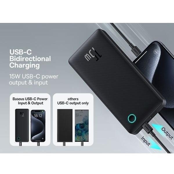 Baseus Airpow Lite Power Bank 10000mAh 15W - Cosmic Black, , large image number 1