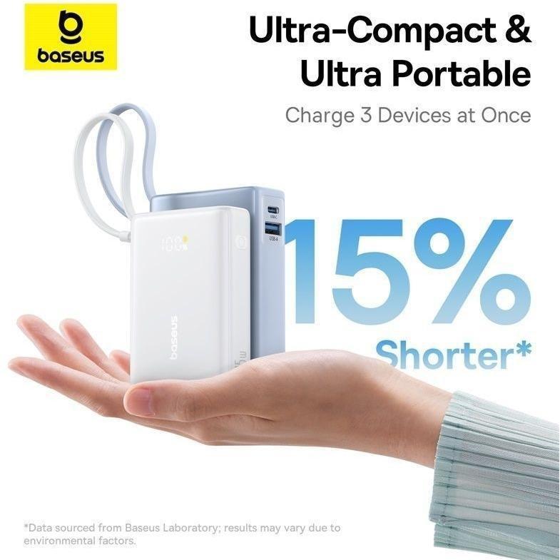 Baseus PicoGo Digital Display Power Bank 10000mAh 45W - Moon White, , large image number 1