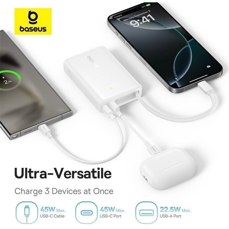 Baseus PicoGo Digital Display Power Bank 10000mAh 45W - Moon White, , large image number 2