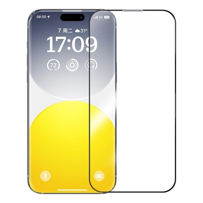 Baseus Sapphire Full-Coverage HD Tempered Glass Screen Protector for iPhone 16 Pro - Clear, , medium