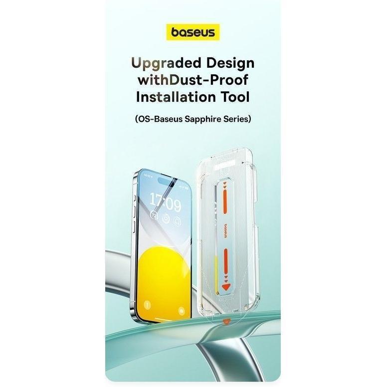 Baseus Sapphire Full-Coverage HD Tempered Glass Screen Protector for iPhone 16 Pro - Clear, , large image number 4