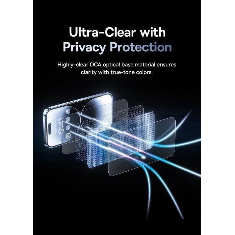 Baseus Sapphire Full-Coverage Privacy Protection Glass Screen Protector for iPhone 16 Pro Max, , large image number 4