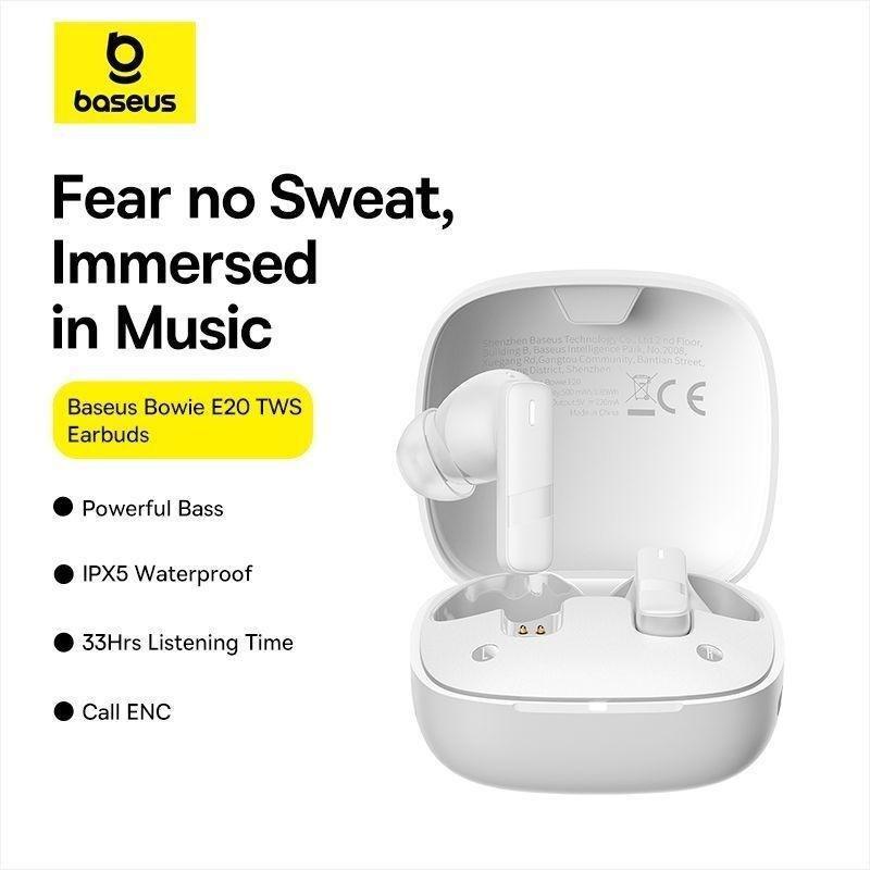Baseus Bowie E20 True Wireless Earphones - Stellar White, , medium