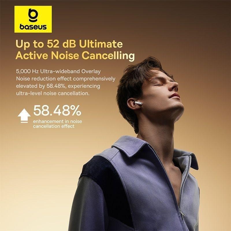 Baseus Bowie M2s Ultra True Wireless Earphones - Moon White, , large image number 3