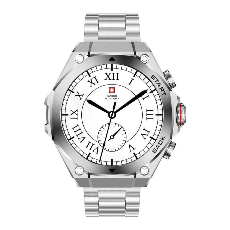 Swiss Military DOM 6 Smartwatch - Silver With Silver Metal Strap, , large image number 4