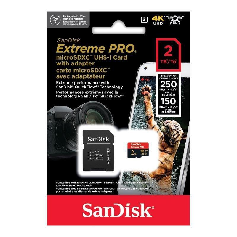 SanDisk Extreme PRO microSDXC UHS-I Card 2TB Up to 250MB/s, , large image number 1
