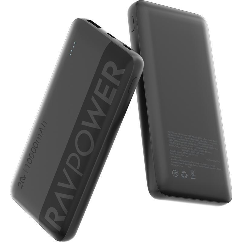 RavPower PB1228 10000mAh Power Bank 2C 1A PD20W - Black, , large image number 1
