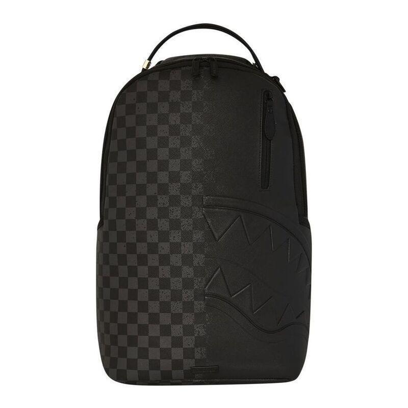 Sprayground Spray Spritz Grey Check Black DLXSV Backpack, , large image number 0