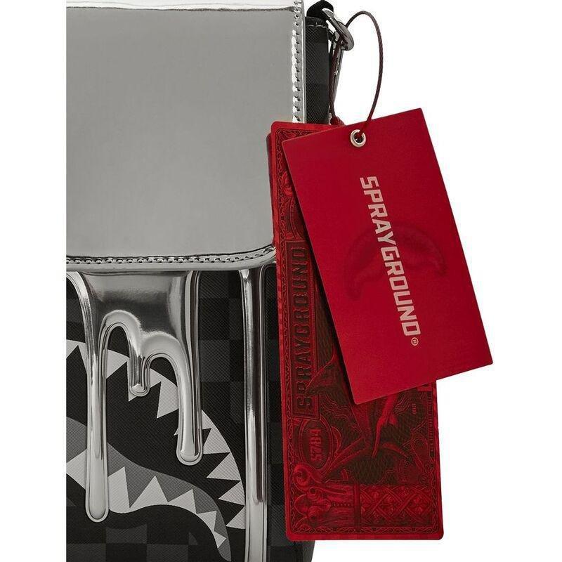 Sprayground Metallic Drip Sharks In Paris Messenger Sling, , large image number 3