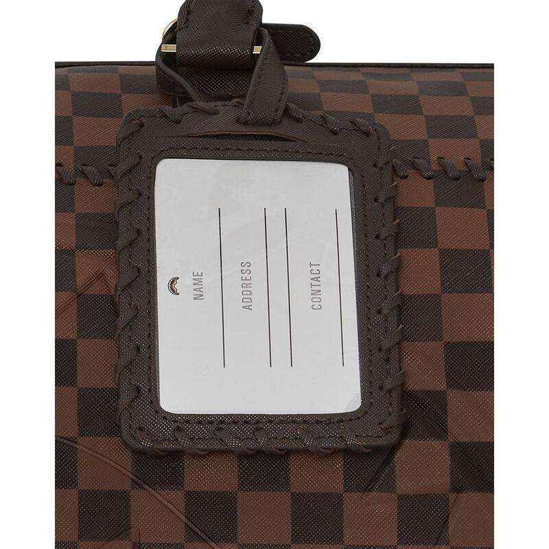 Sprayground Core Embossed Check Wheely Duffle, , large image number 4