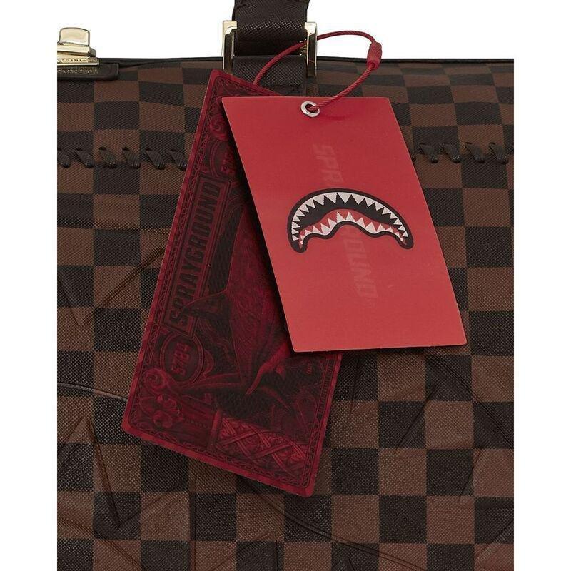 Sprayground Core Embossed Check Wheely Duffle, , large image number 5