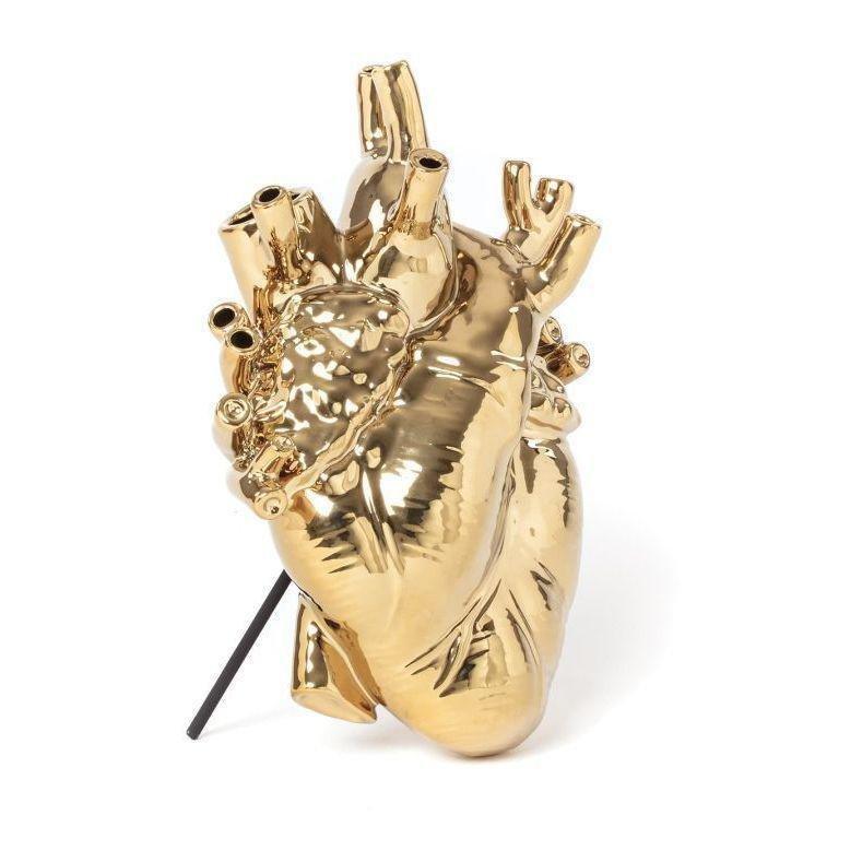 Seletti Love In Bloom - Gold Porcelain Heart, , large image number 0