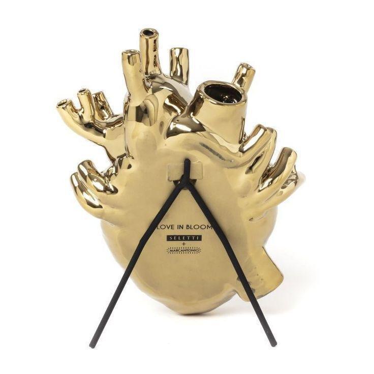 Seletti Love In Bloom - Gold Porcelain Heart, , large image number 2