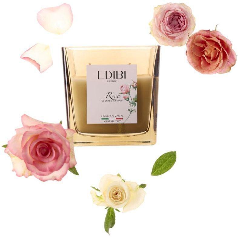 Edibi Firenze Rose Square Candle 500g, , medium