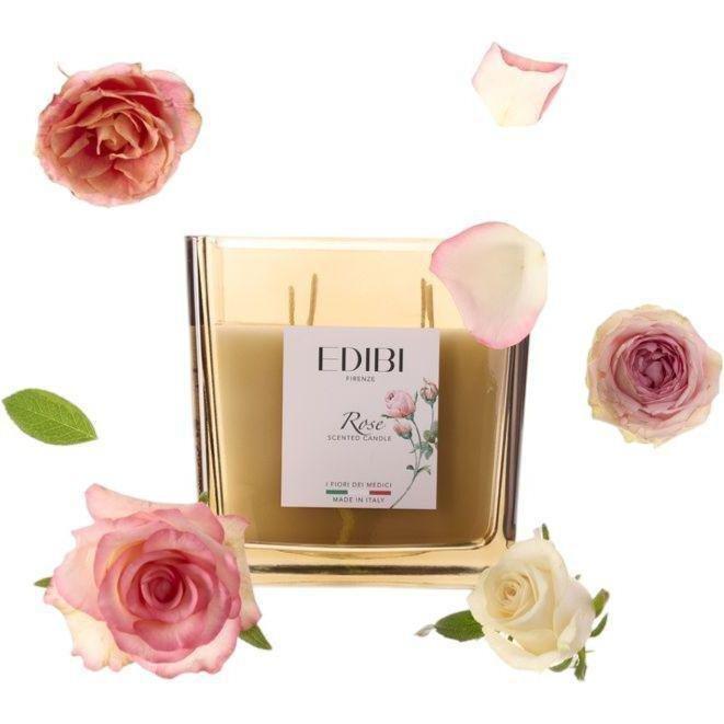 Edibi Firenze Rose Square Candle 1kg, , large image number 0