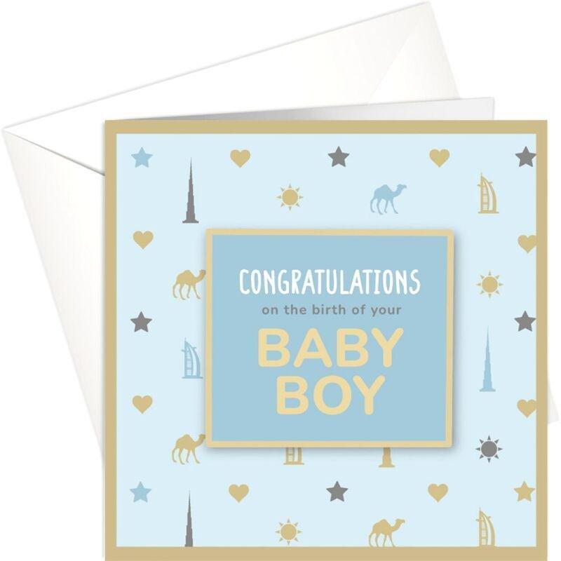 Share The Love Congratulations On the Birth Of Your Baby Boy (15 x 15 cm) - New Born Greeting Card, , medium