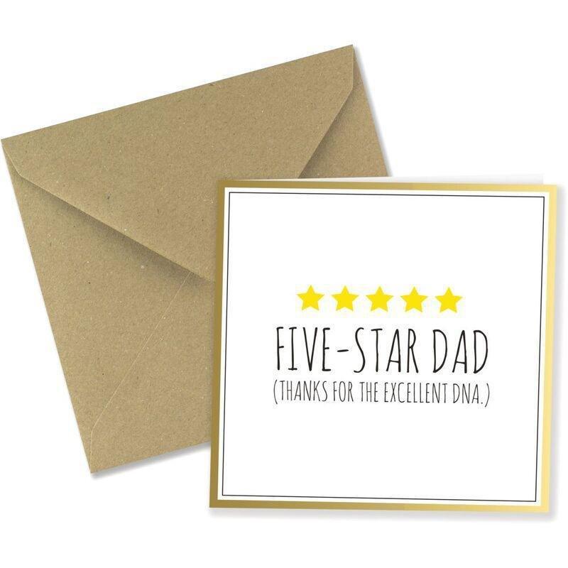 Share The Love Five Star Dad (15 x 15 cm) - Greeting Card for Dad, , medium