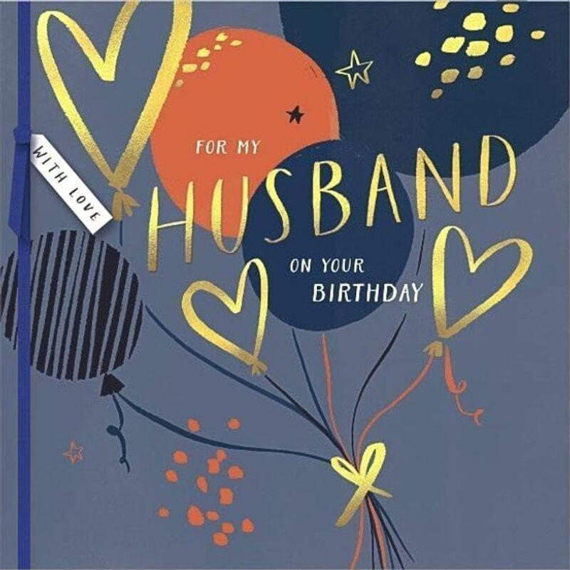 UK Greetings Happy Birthday Husband Greeting Card (18.6 x 18.6 cm), , medium