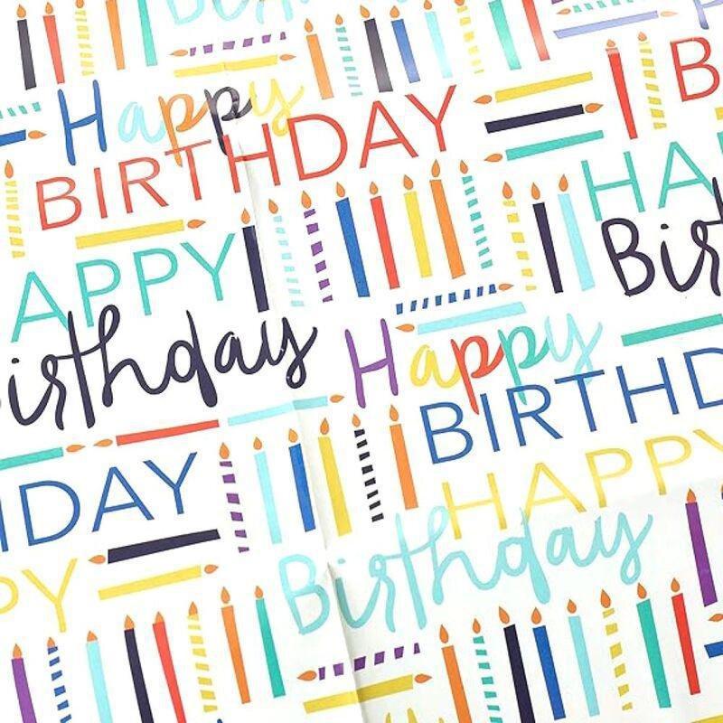 UK Greetings Essentials Cakes & Candles Wrapping Paper Roll (150 x 70 cm), , medium