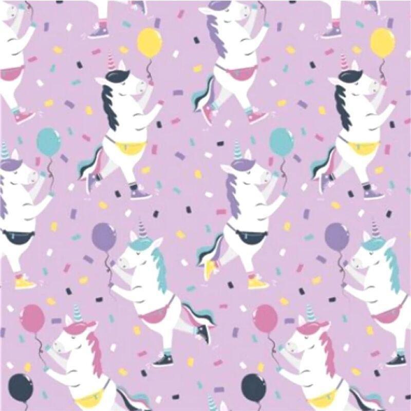 UK Greetings Essentials Party Unicorn Wrapping Paper Roll (150 x 70 cm), , large image number 0