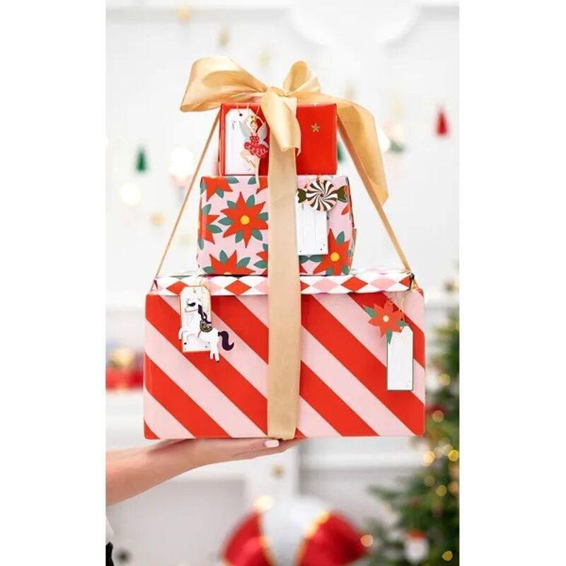 Partydeco Christmas Stripes Wrapping Paper (200 x 70 cm), , large image number 2