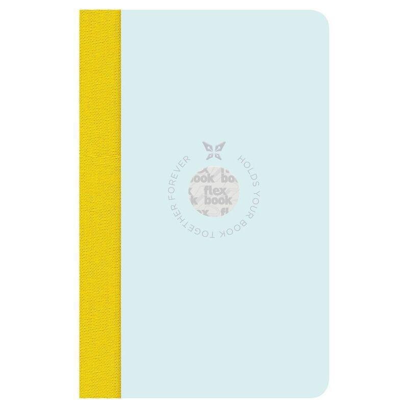 Flexbook Smartbook Ruled A6 Notebook - Pocket - Light Blue Green Cover/Yellow Spine (9 x 14 cm), , large image number 0