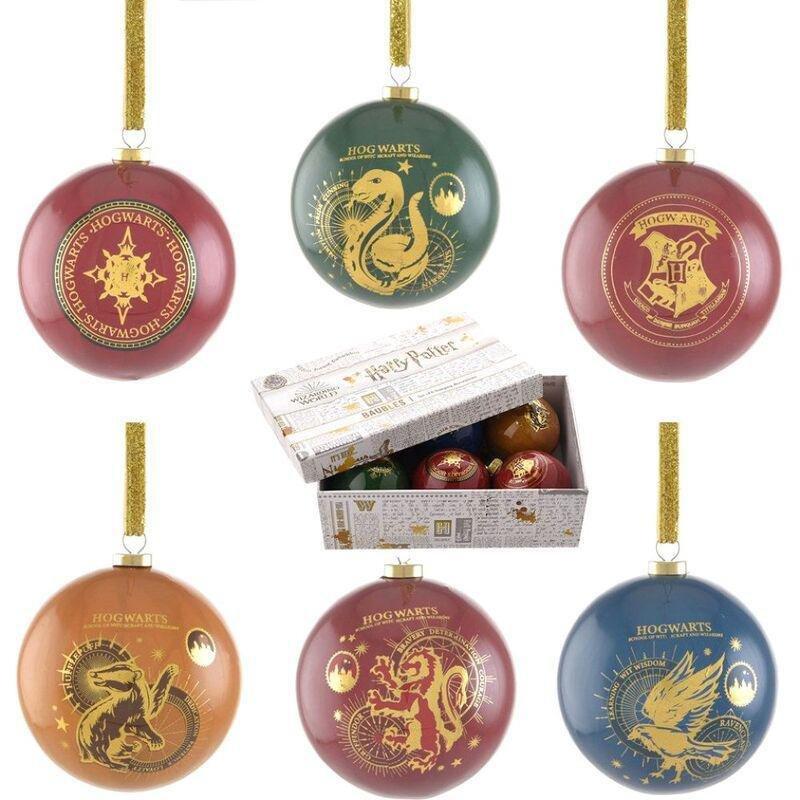 Widdop Harry Potter Hogwarts Yule Houses Baubles (Pack of 6), , medium
