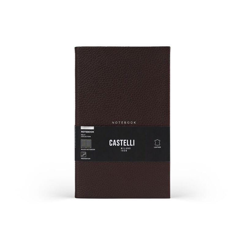 Castelli Notebook Medium Ruled Kelly Coffee (13 x 21 cm), , large image number 0