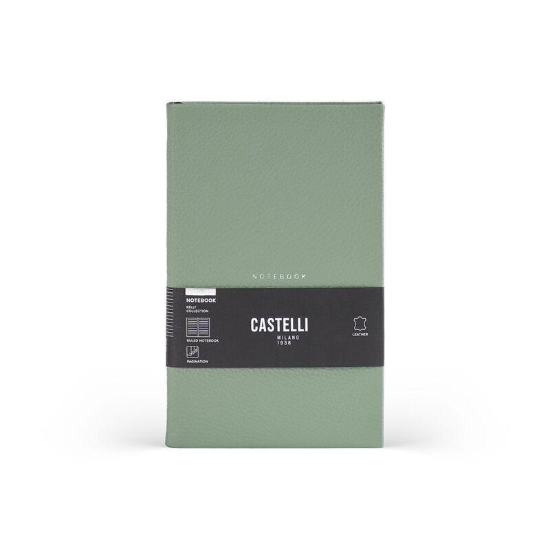 Castelli Notebook Medium Ruled Kelly Mint (13 x 21 cm), , large image number 0