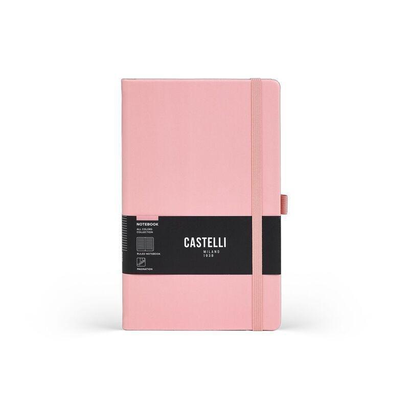 Castelli Notebook Medium Ruled All Colour Pink (13 x 21 cm), , large image number 0