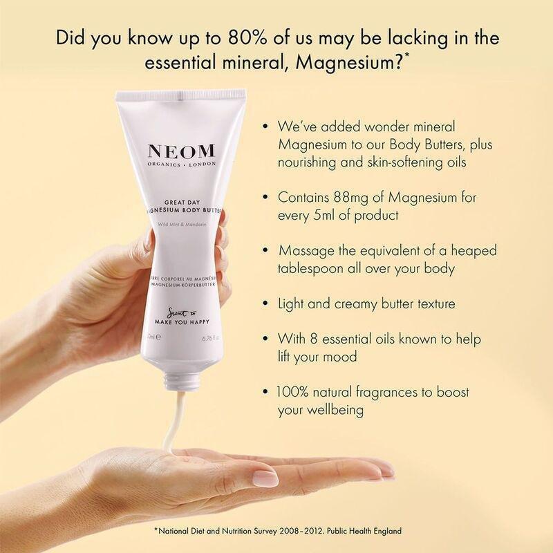 Neom Wellbeing Great Day Magnesium Body Butter (200ml) - Wild Mint / Mandarin, , large image number 2