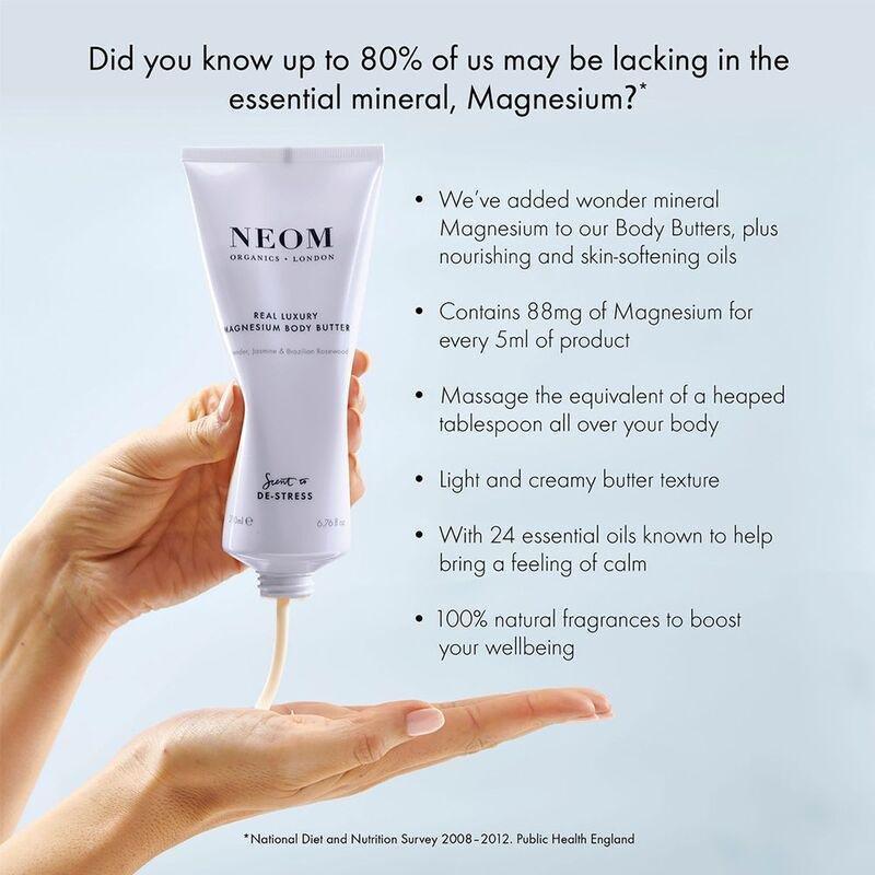 Neom Wellbeing Real Luxury Magnesium Body Butter (200ml) - Lavender / Jasmine / Brazilian Rosewood, , large image number 2