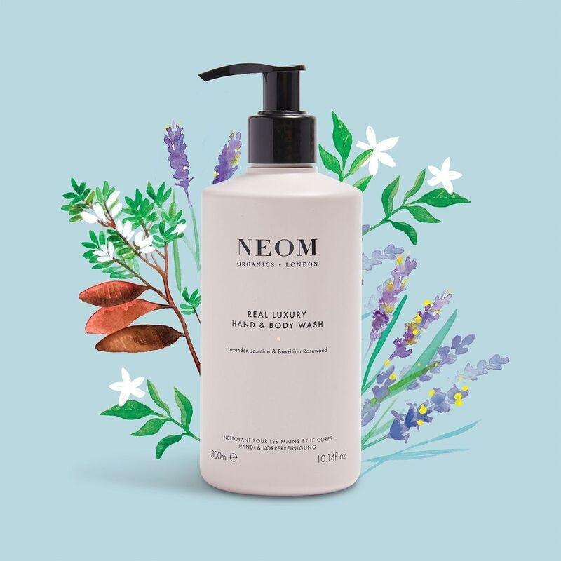 Neom Wellbeing Real Luxury Hand & Body Wash (300ml) - Lavender / Jasmine / Brazilian Rosewood, , large image number 0