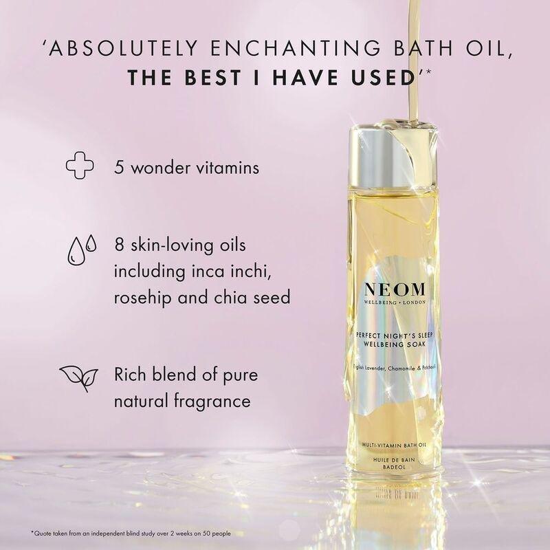 Neom Wellbeing Perfect Night's Sleep Wellbeing Soak (100ml) - English Lavenderm / Chamomile / Patchouli, , large image number 3