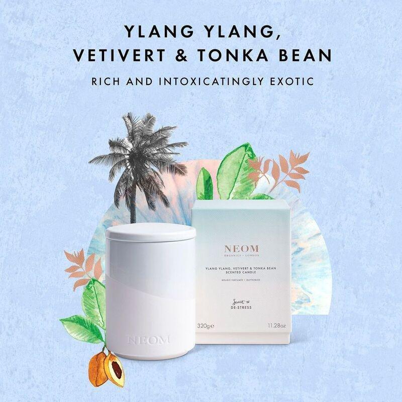 Neom Wellbeing 2 Wick Scented Candle (320g) - Ylang Ylang / Vetivert / Tonka Bean, , large image number 3