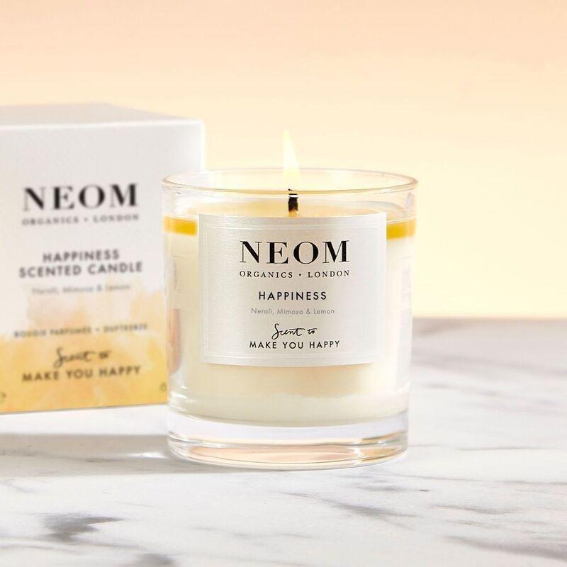 Neom Wellbeing Happiness Scented Candle (185g) - Neroli / Memosa / Lemon, , large image number 2
