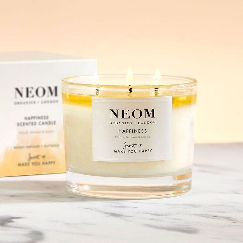 Neom Wellbeing 3 Wick Happiness Scented Candle (420g) - Neroli / Memosa / Lemon, , large image number 2